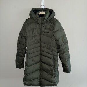 Marmot Olive Hooded Down Jacket